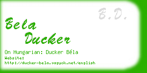 bela ducker business card